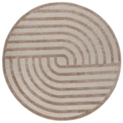 Esprit Teppich In- und Outdoor Rund Beige Sand