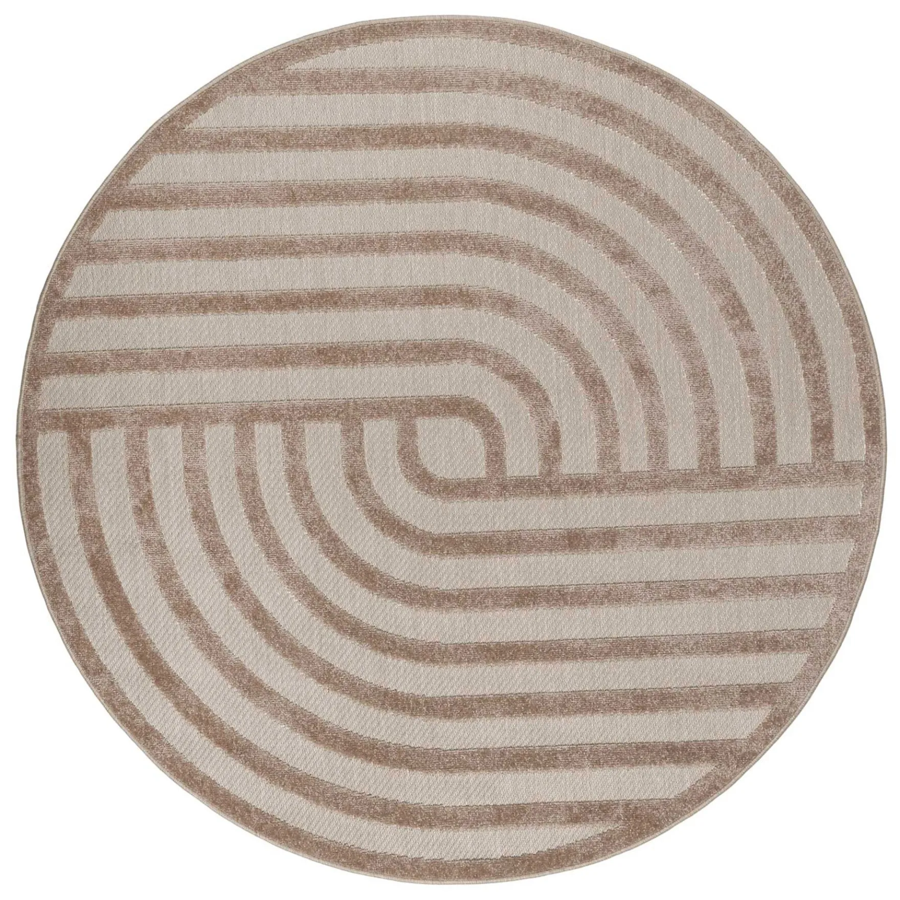 Esprit Teppich In- und Outdoor Rund Beige Sand "Spirit"
