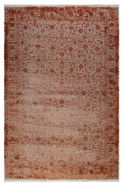 Esprit Teppich Rot Grau meliert Vintage