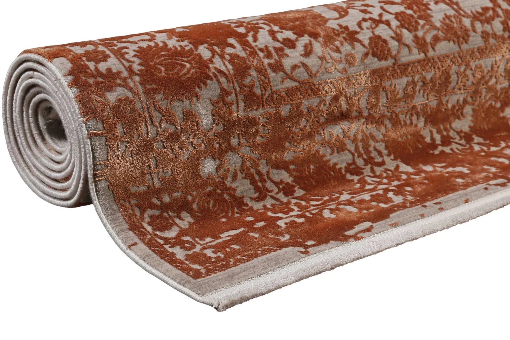 Esprit Teppich Rot Grau meliert Vintage "Florida"