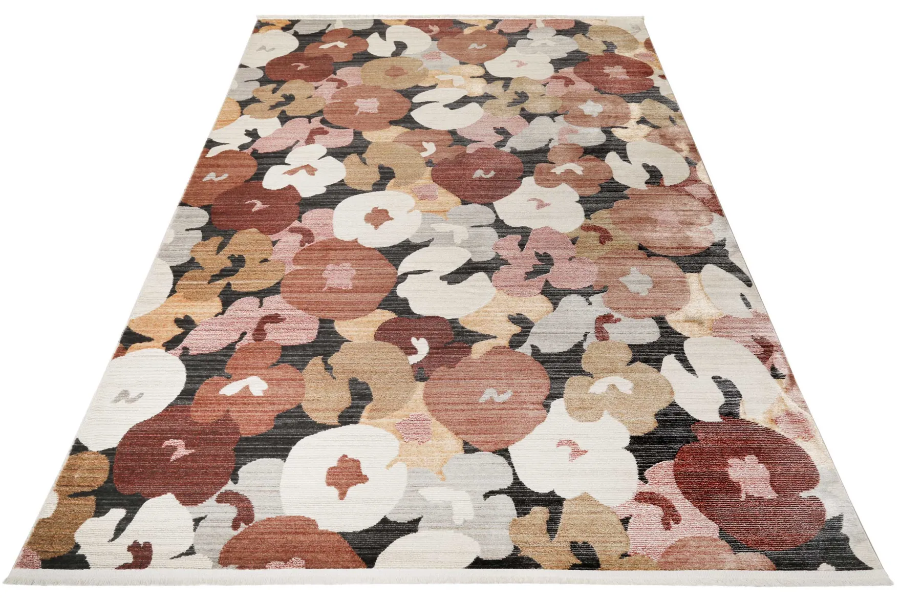 Esprit Teppich Rot Terracotta Sand Beige Grau "Agneta"