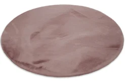 Esprit Teppich Rund Altrosa und sehr flauschig Hochflor "Alice"
