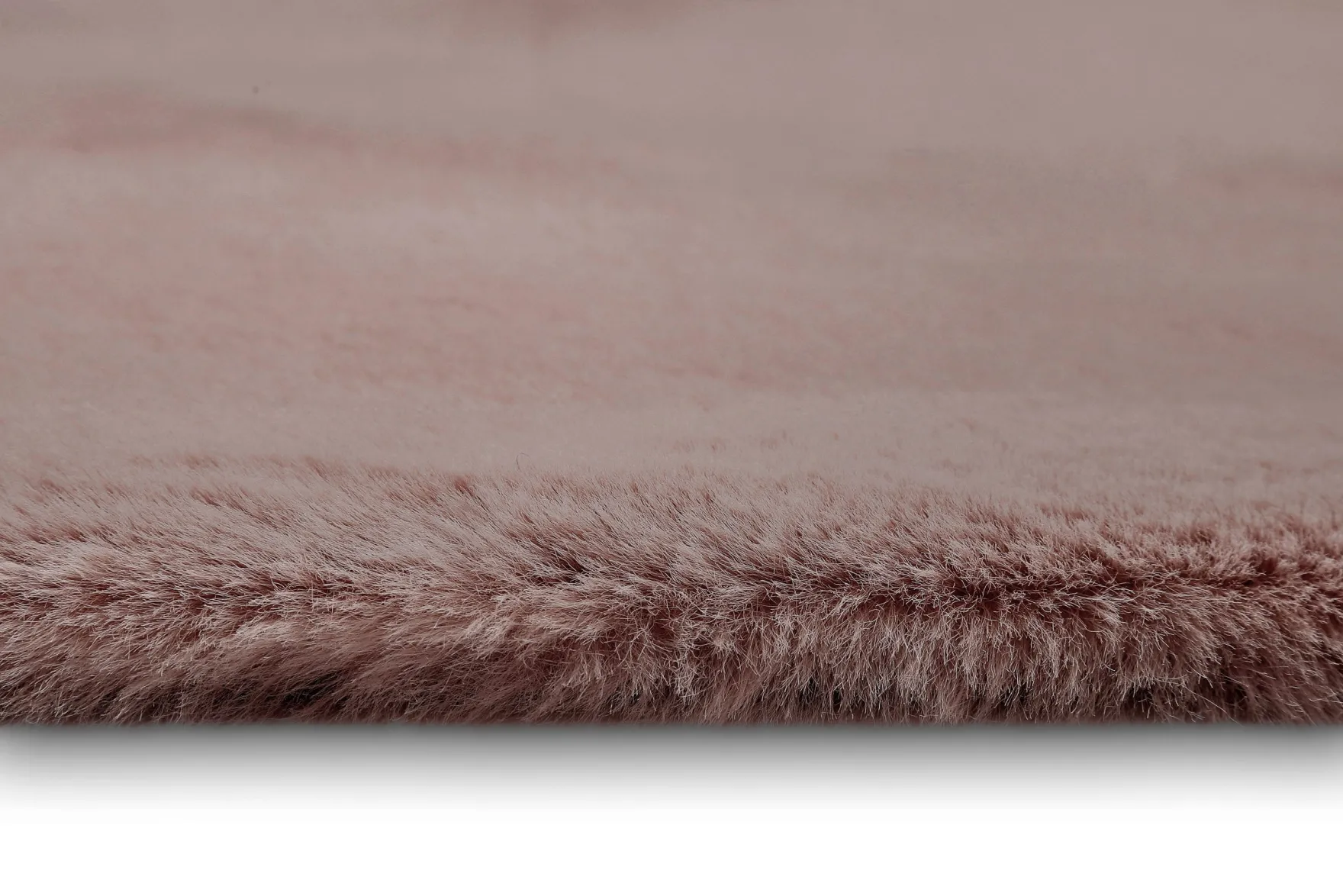 Esprit Teppich Rund Altrosa und sehr flauschig Hochflor "Alice"