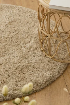 Esprit Teppich Rund Beige Sand weich soft & nachhaltig 