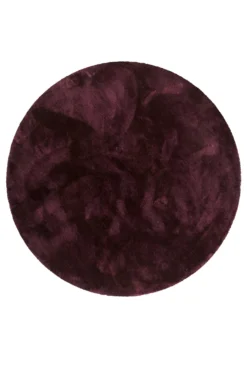 Esprit Teppich Rund Bordeaux Rot Hochflor "Relaxx"