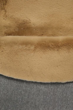 Esprit Teppich Rund Caramel Beige und sehr flauschig Hochflor "Alice"