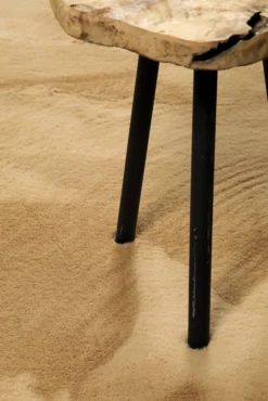 Esprit Teppich Rund Caramel Beige und sehr flauschig Hochflor