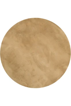 Esprit Teppich Rund Caramel Beige und sehr flauschig Hochflor