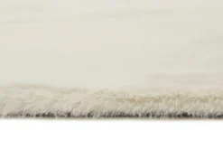 Esprit Teppich Rund Creme Beige und sehr flauschig Hochflor "Alice"