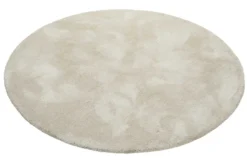 Esprit Teppich Rund Creme Beige meliert Hochflor "Relaxx"