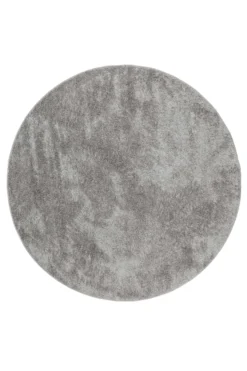 Esprit Teppich Rund Hellgrau Hochflor