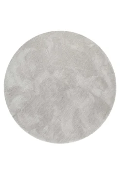 Esprit Teppich Rund Hellgrau Creme meliert Hochflor