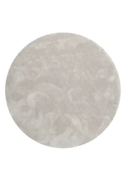 Esprit Teppich Rund Hellgrau Creme Hochflor "Relaxx"