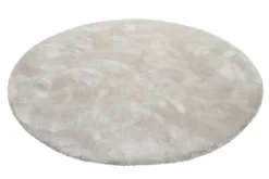 Esprit Teppich Rund Hellgrau Creme Hochflor