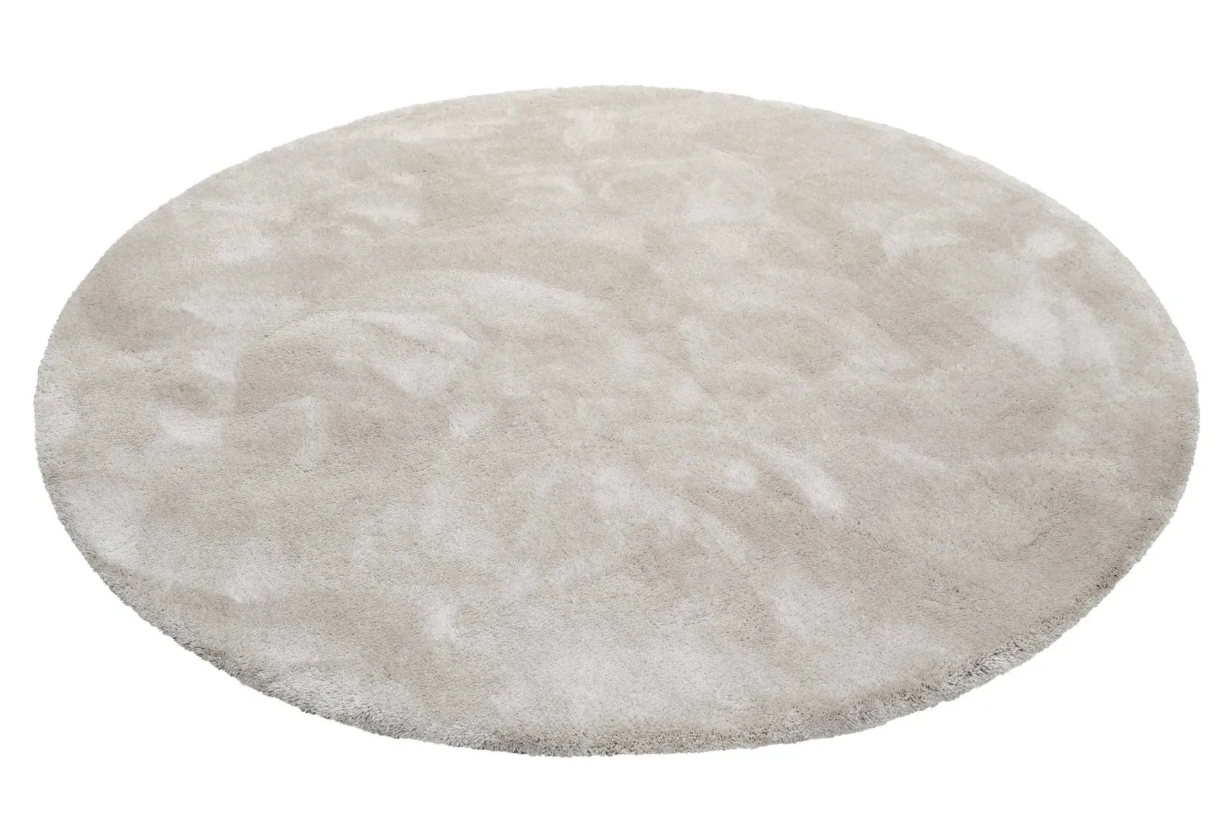 Esprit Teppich Rund Hellgrau Creme Hochflor "Relaxx"