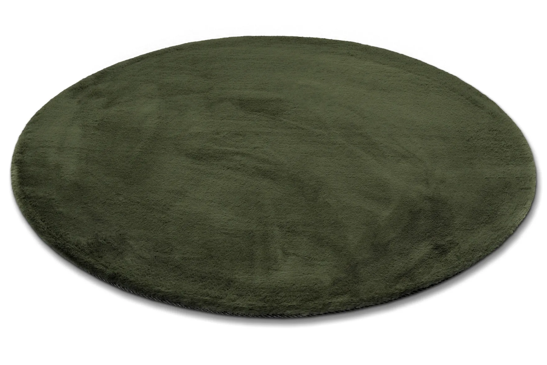 Esprit Teppich Rund Oliv Grün und sehr flauschig Hochflor "Alice"