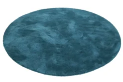 Esprit Teppich Rund Petrol Hochflor "Relaxx"