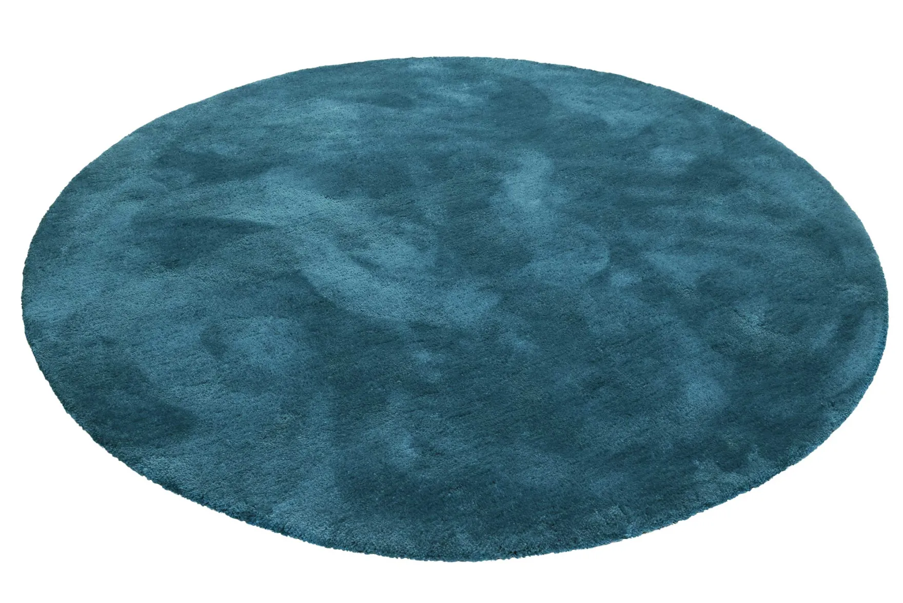 Esprit Teppich Rund Petrol Hochflor "Relaxx"