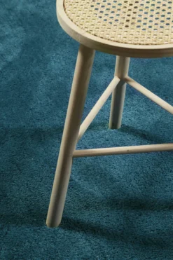 Esprit Teppich Rund Petrol Hochflor