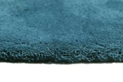 Esprit Teppich Rund Petrol Hochflor
