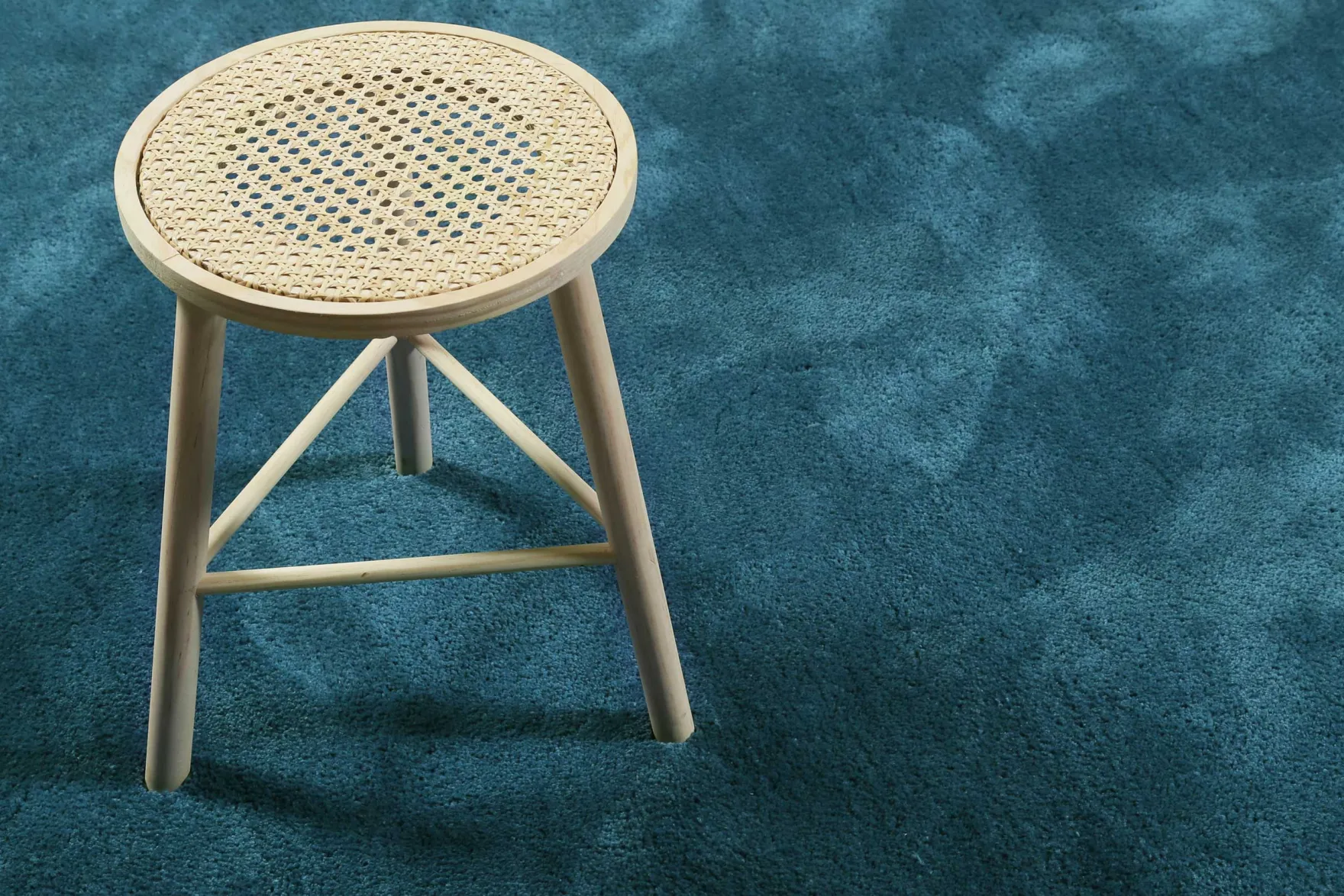 Esprit Teppich Rund Petrol Hochflor "Relaxx"