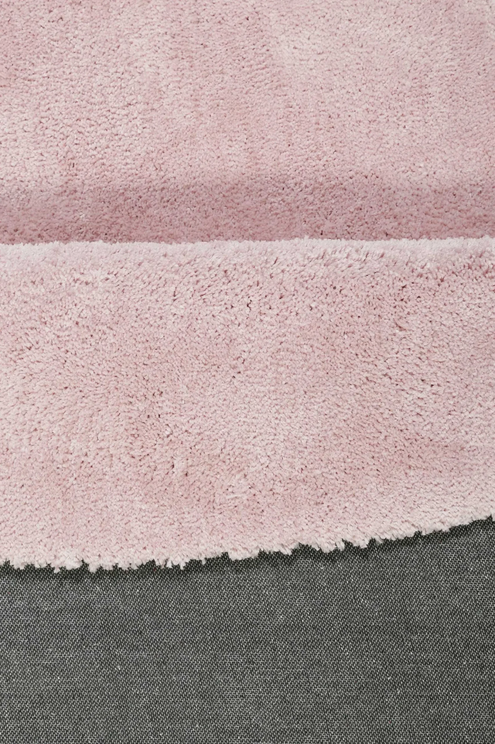 Esprit Teppich Rund Rosa Hochflor "Relaxx"