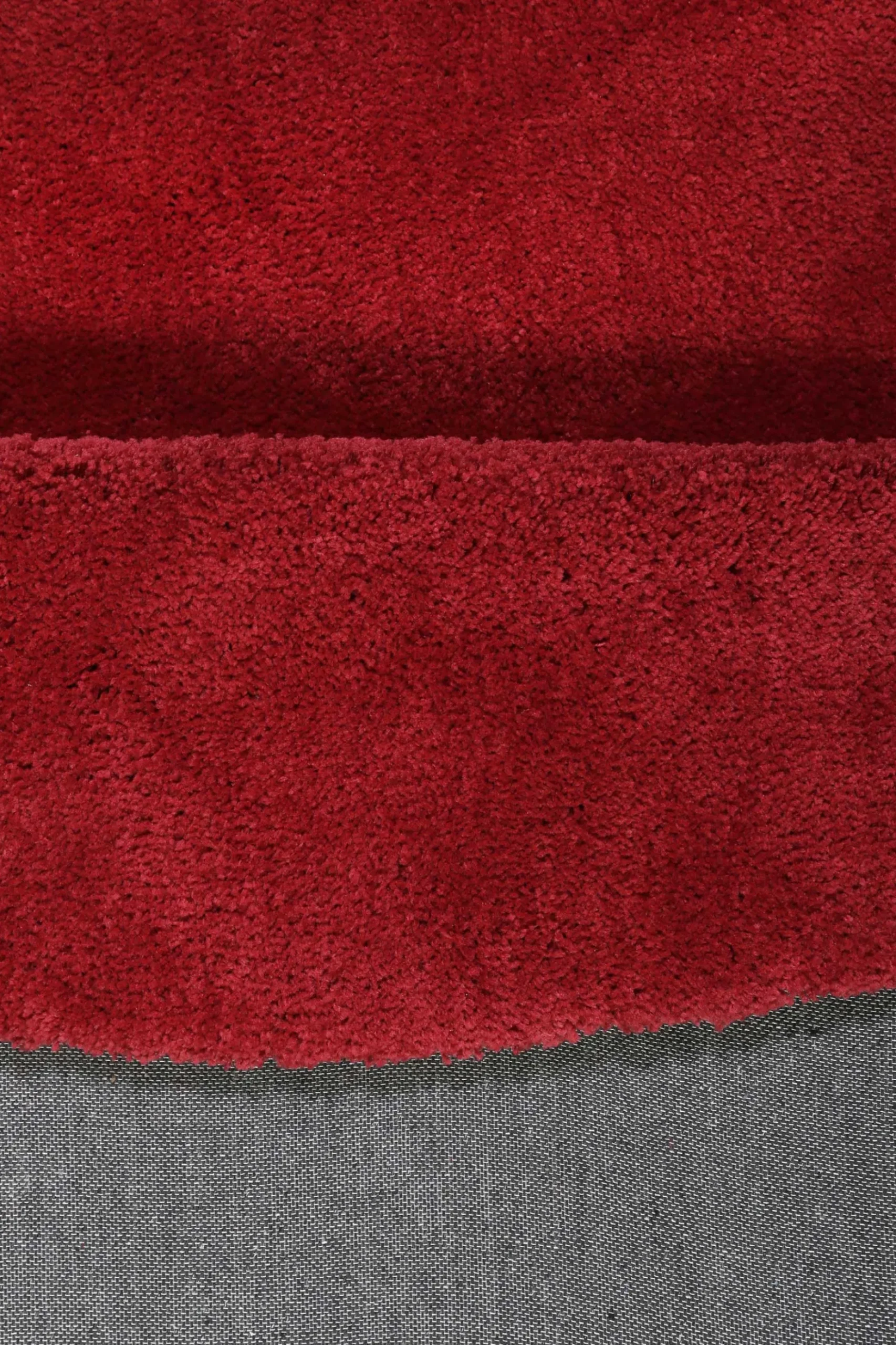 Esprit Teppich Rund Rot Hochflor "Relaxx"