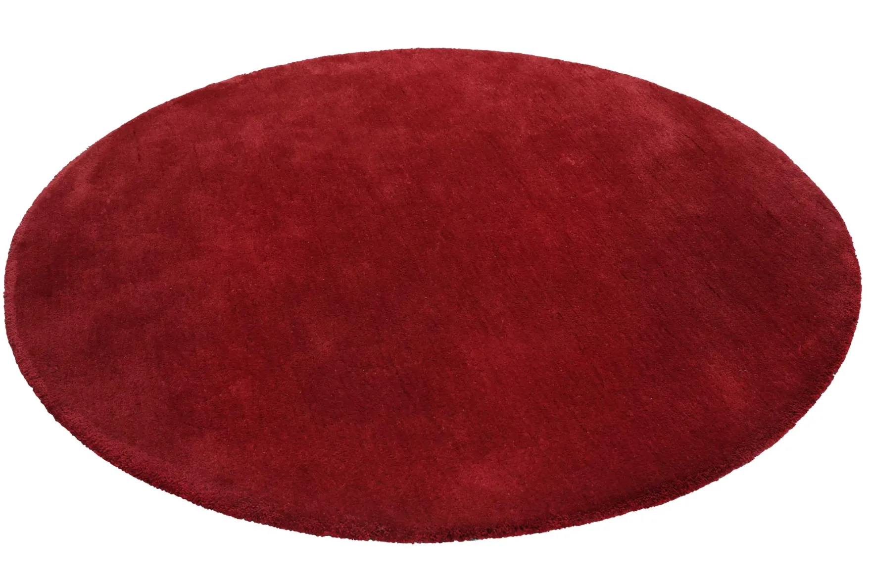 Esprit Teppich Rund Rot Hochflor "Relaxx"