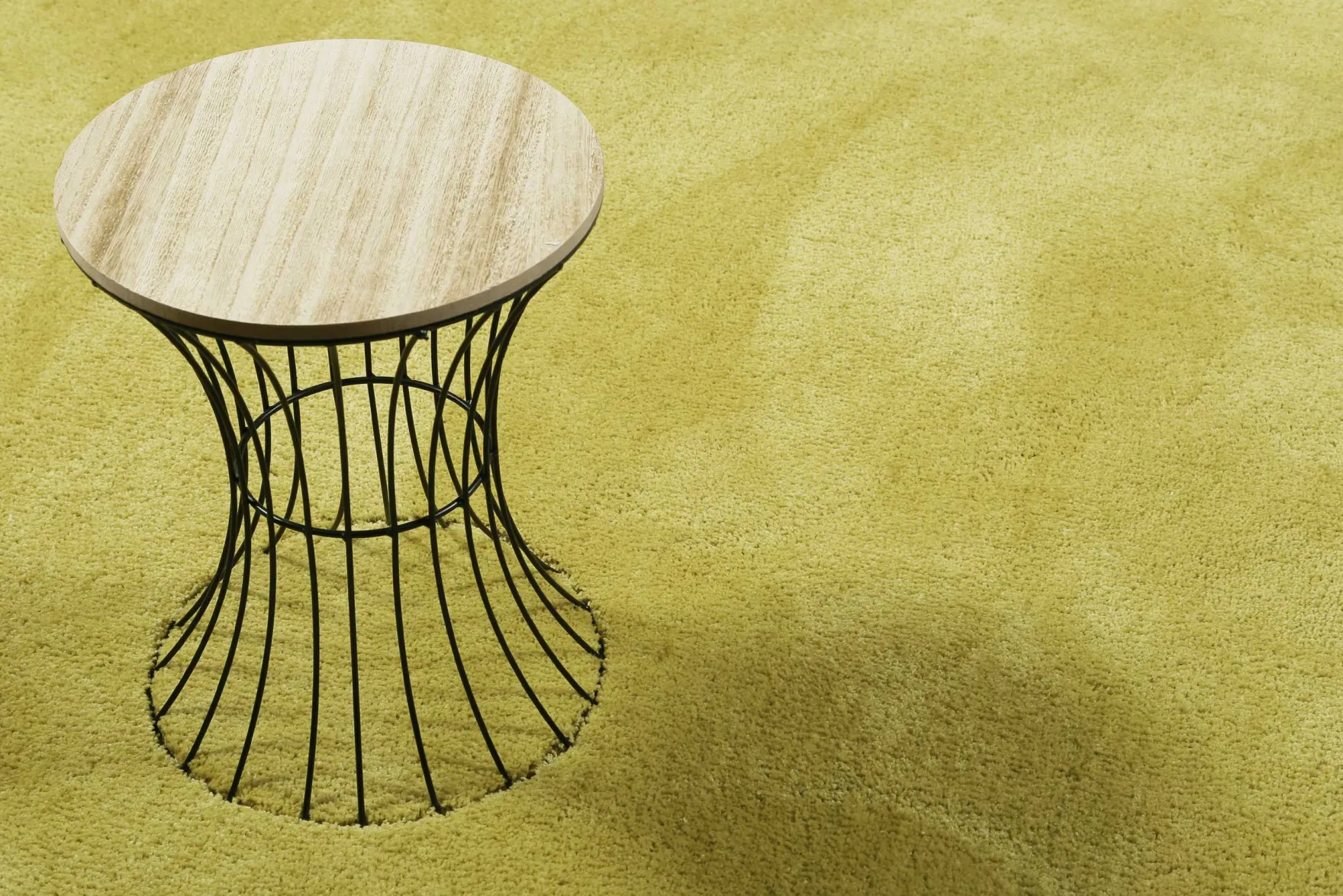 Esprit Teppich Rund Senfgelb Hochflor "Relaxx"