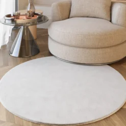 Esprit Teppich Rund Weiß und sehr flauschig Hochflor