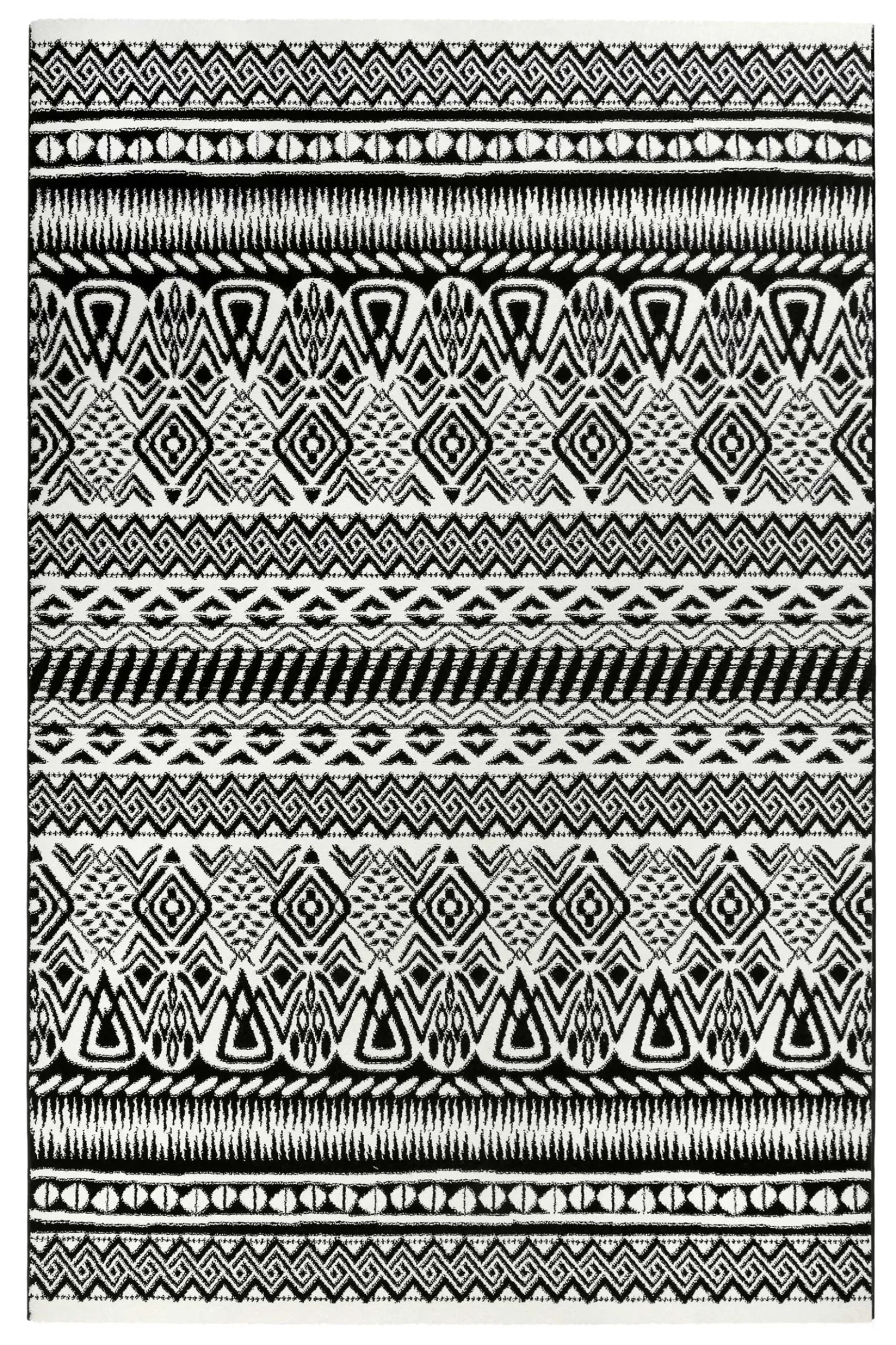 Esprit Teppich Schwarz Weiß Kurzflor "Black & White"