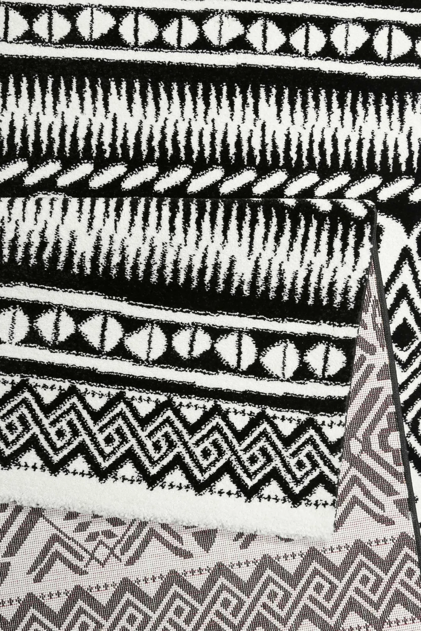 Esprit Teppich Schwarz Weiß Kurzflor "Black & White"