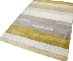 Esprit Teppich Senfgelb Beige Kurzflor