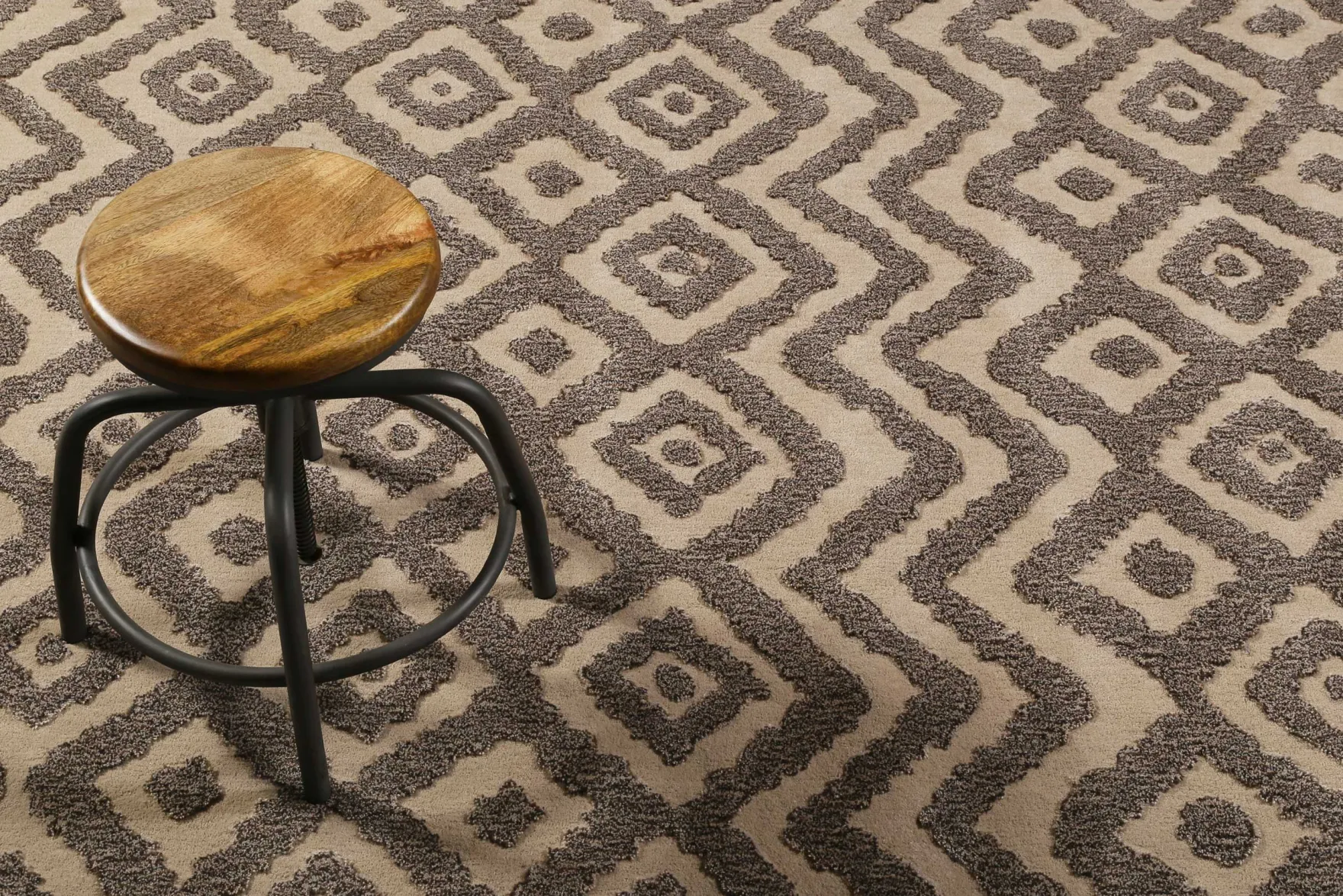 Esprit Teppich Taupe Braun aus Wolle "Africa Ethnic"