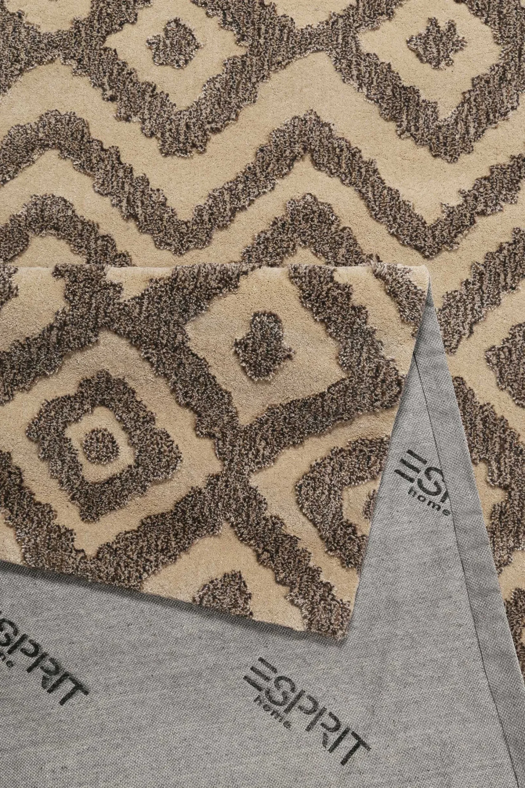 Esprit Teppich Taupe Braun aus Wolle "Africa Ethnic"