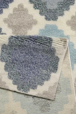 Esprit Teppich Türkis Blau handgewebt aus Wolle