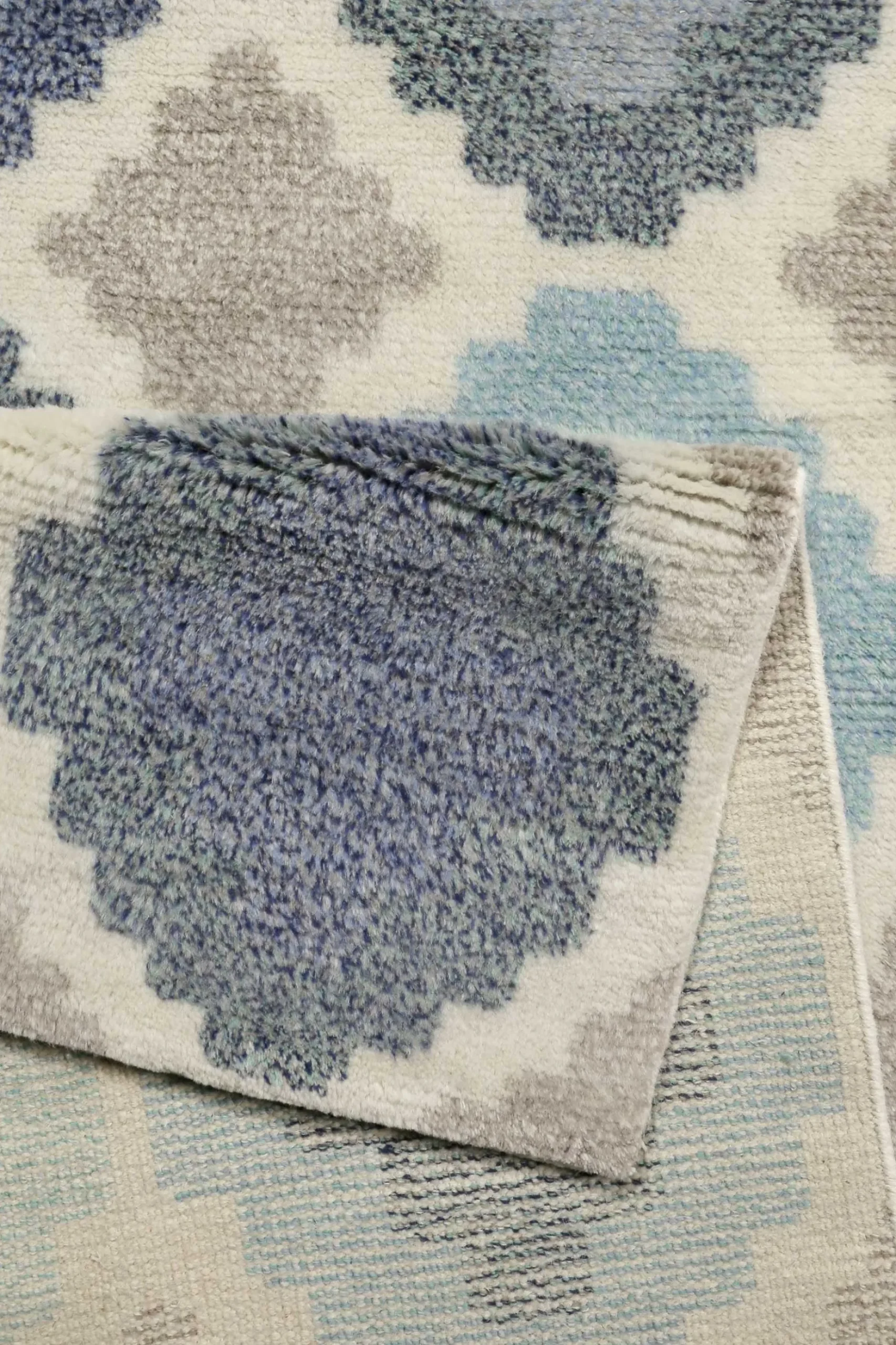 Esprit Teppich Türkis Blau handgewebt aus Wolle "Nilas Haute"