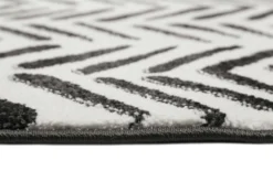 Esprit Teppich Weiß Schwarz Kurzflor 
