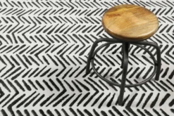 Esprit Teppich Weiß Schwarz Kurzflor 