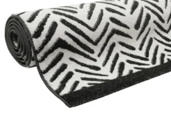 Esprit Teppich Weiß Schwarz Kurzflor 