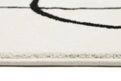 Esprit Teppich Weiß Schwarz Kurzflor