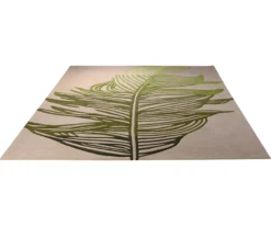 Esprit Teppich 140x200 Beige Feder Grüntöne