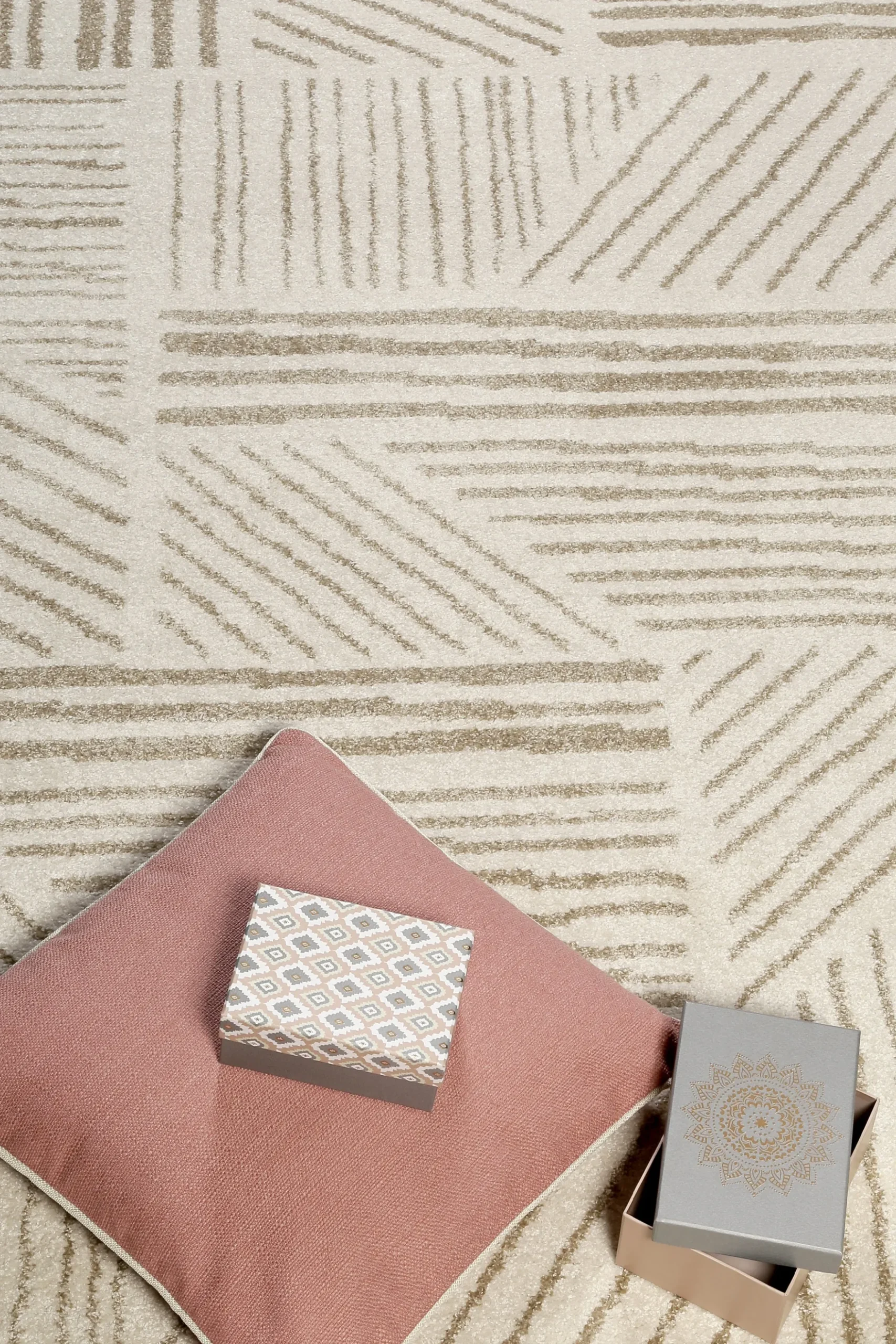 ESPRIT Webteppich creme beige "Scribble"