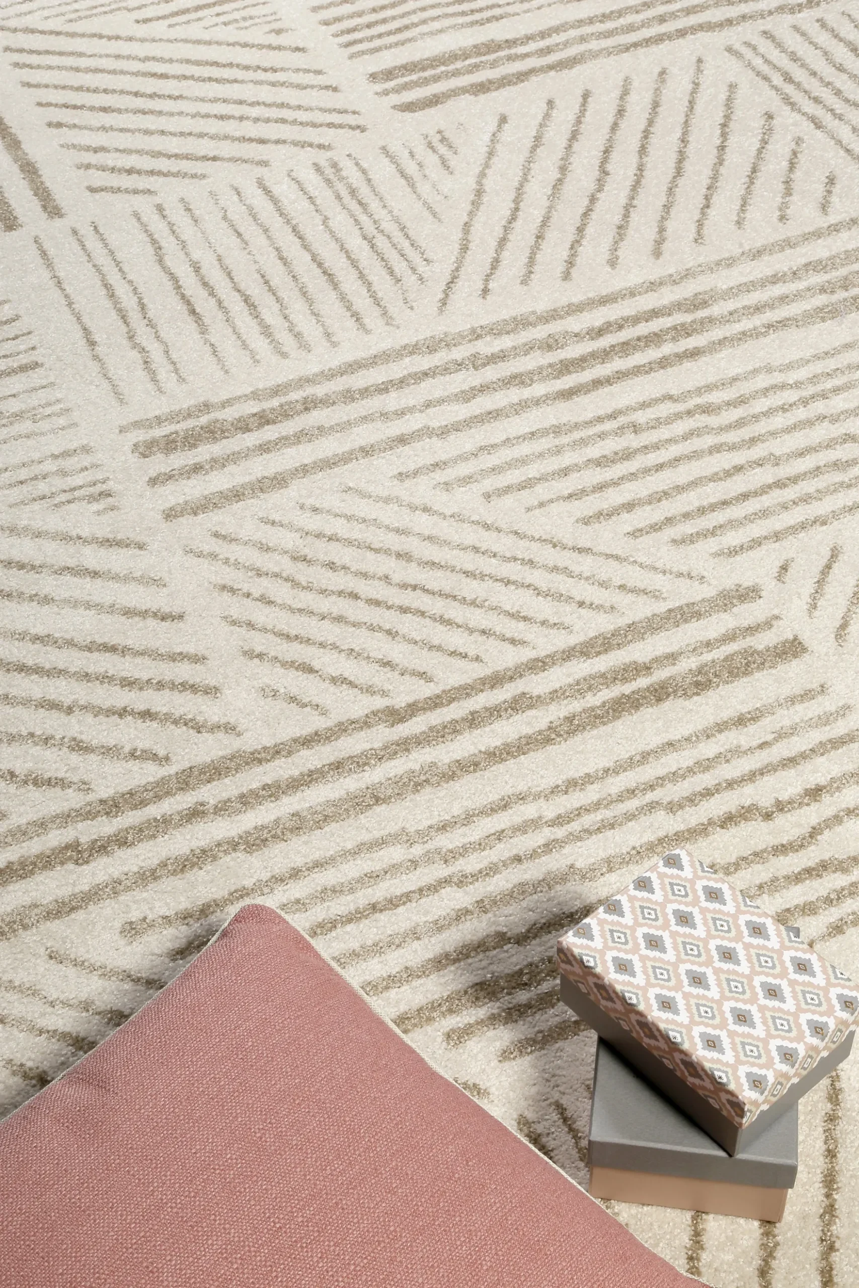 ESPRIT Webteppich creme beige "Scribble"