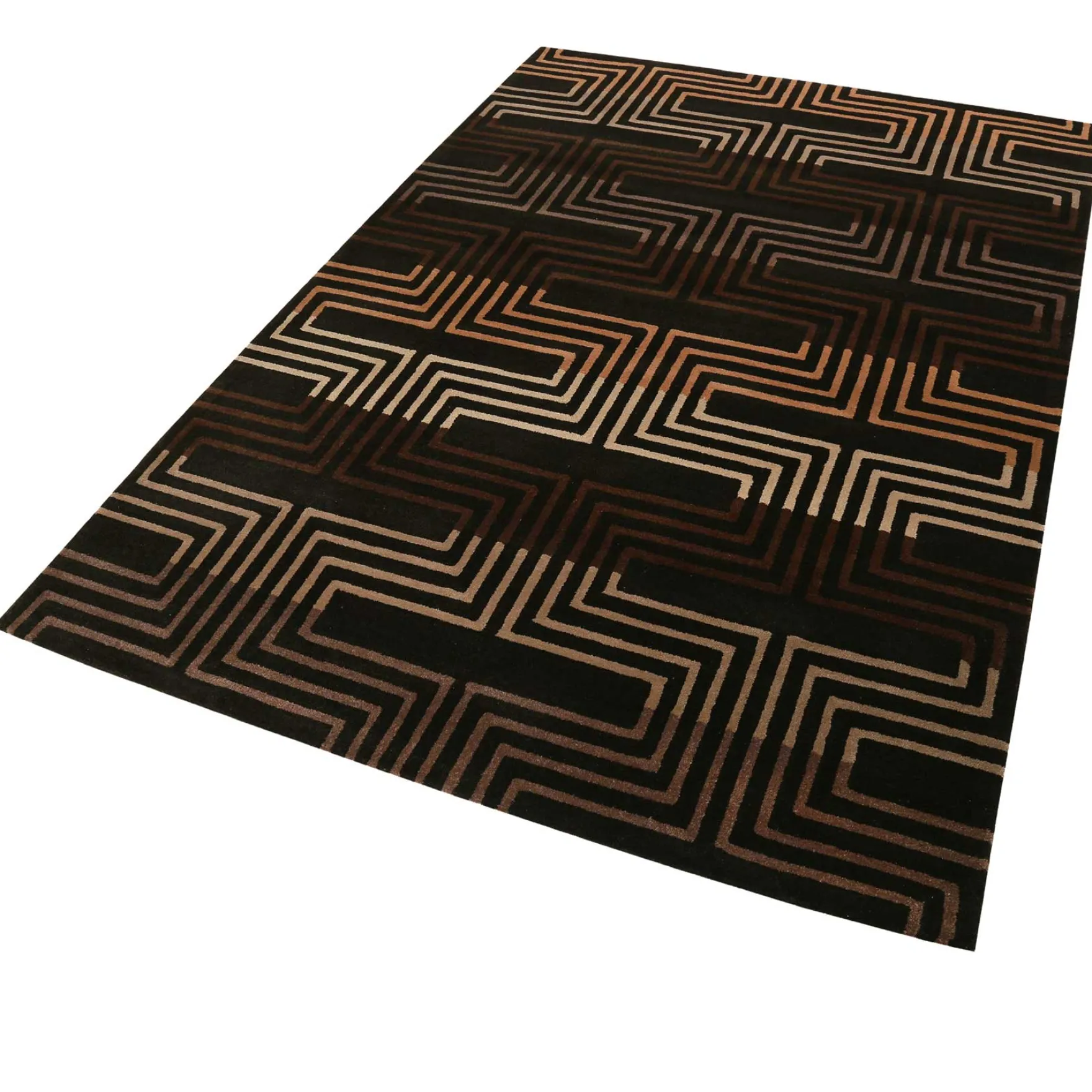 Esprit Wollteppich Braun "Matrix"