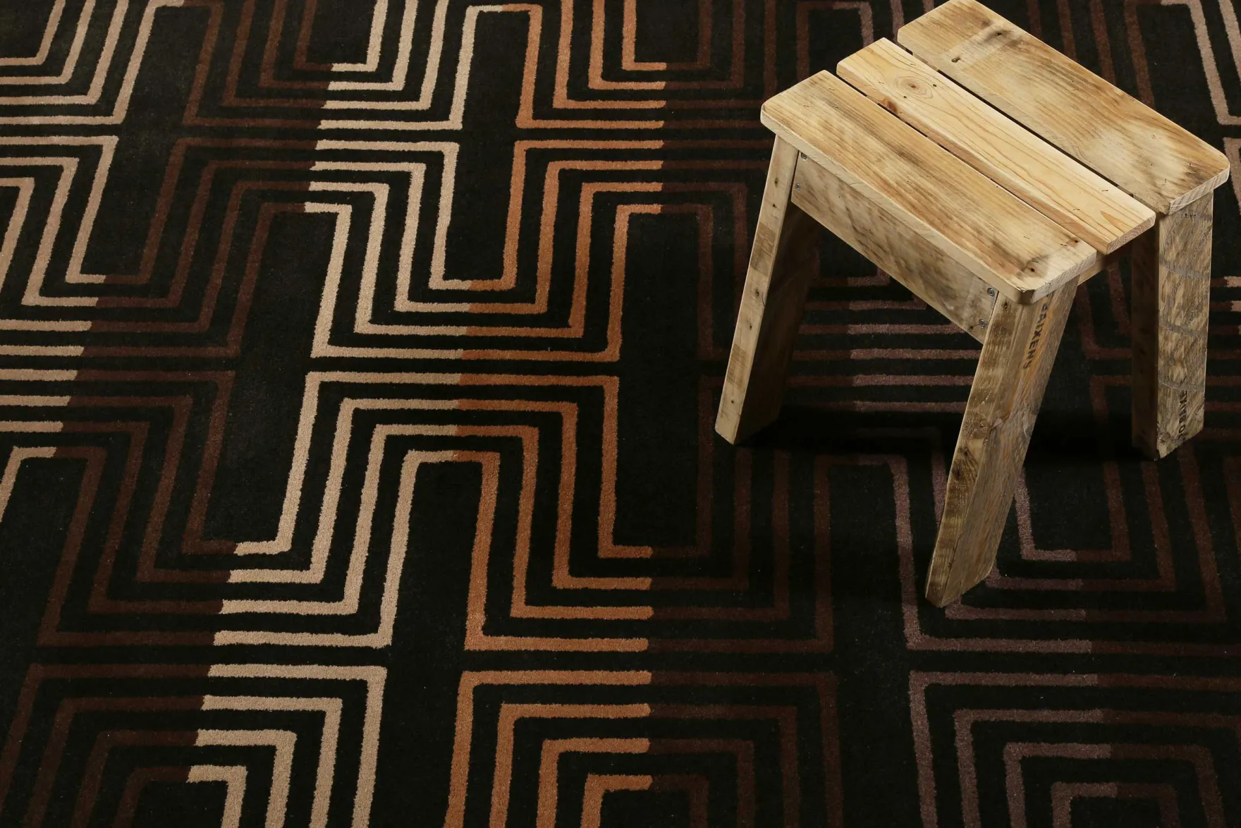 Esprit Wollteppich Braun "Matrix"