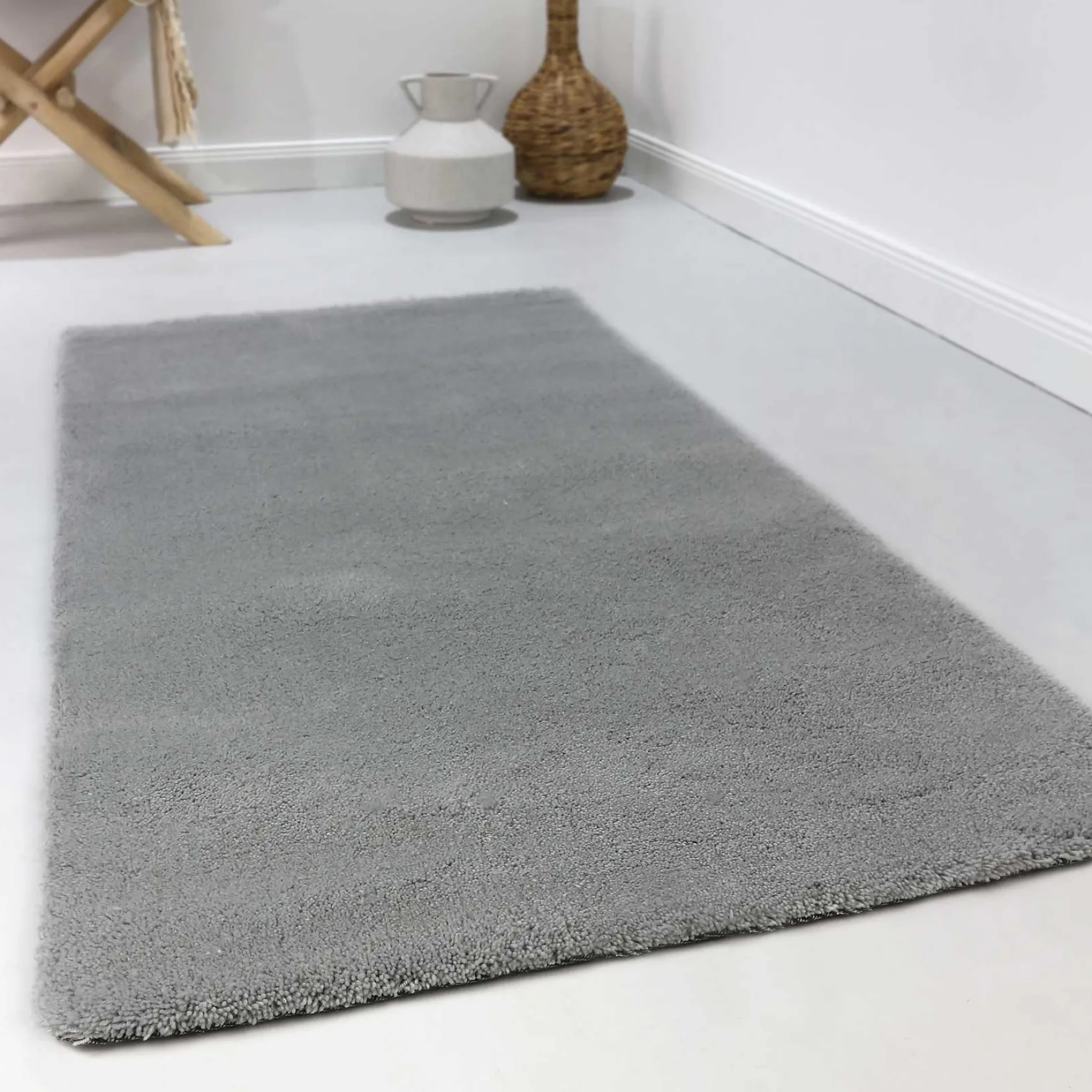 Esprit Wollteppich Hellgrau Hochflor "Greenwood Rug"