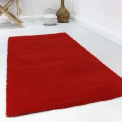 Esprit Wollteppich Rot Hochflor 