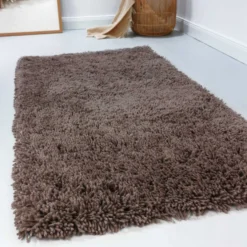 Esprit Wollteppich Shaggy Braun Hochflor 