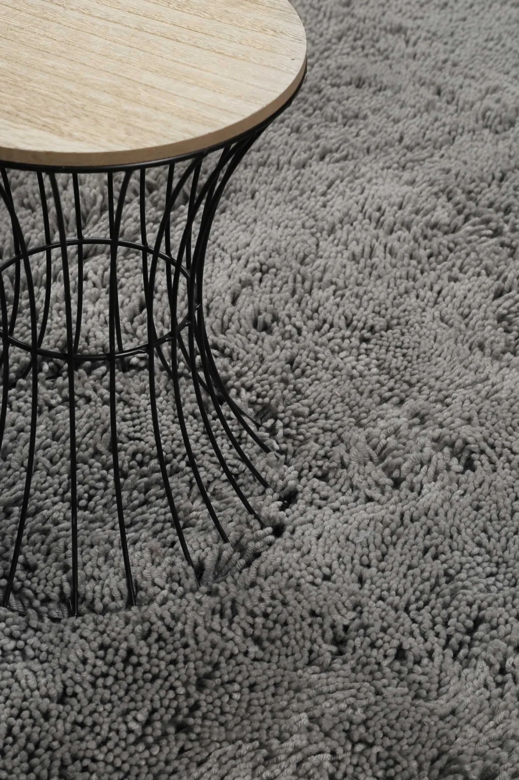 Esprit Wollteppich Shaggy Hellgrau Hochflor "Seattle Shag"